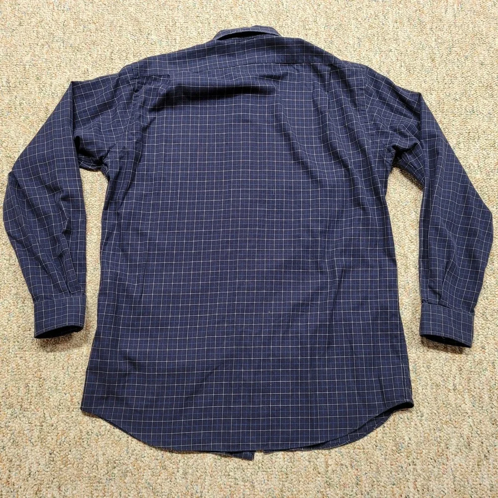 Polo Ralph Lauren Lowell Sport Shirt Mens‎ Medium Blue Grid Check Cotton Pony